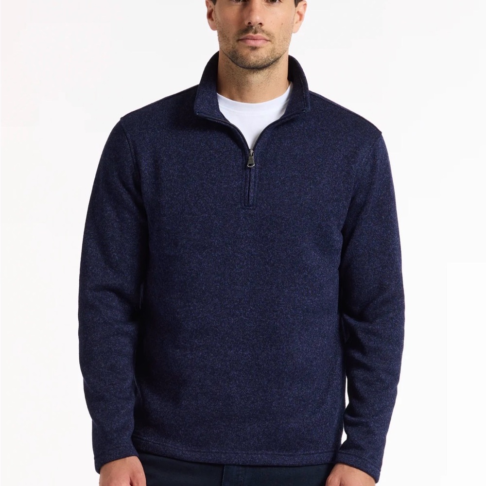 NWT Robert Graham Men's Navy Half-Zip Sweater KENWOOD sweater